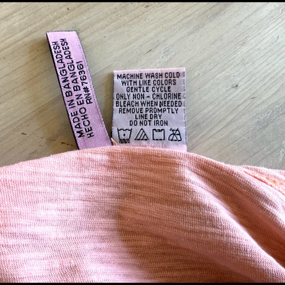 Mom’s the Word, Peach Henley Maternity Top - Picture 5 of 5